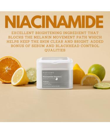 Mary May Niacinamide Vitamin C Brightening Mask - 30 Sheets for Radiant Skin | International Shipping Available - Buy Online on GoSupps.com