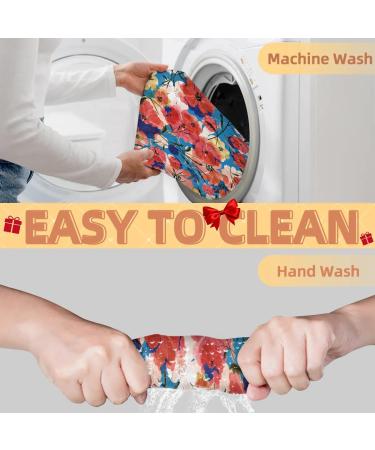 Watercolor Flowers Pattern Beard Bib Apron | Non-Stick Waterproof Hair Catcher for Men - Perfect Grooming Gift - Buy Online on GoSupps.com