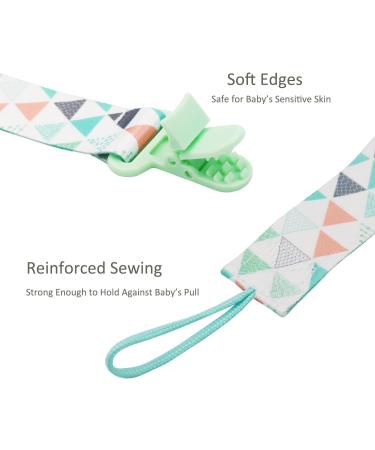 FenFang Baby Dummy Clips 5 PCS - Pink Pacifier Holder Straps for Boys and Girls | Teething Soother Chain Clips - Unisex Neutral Design - Buy Online on GoSupps.com