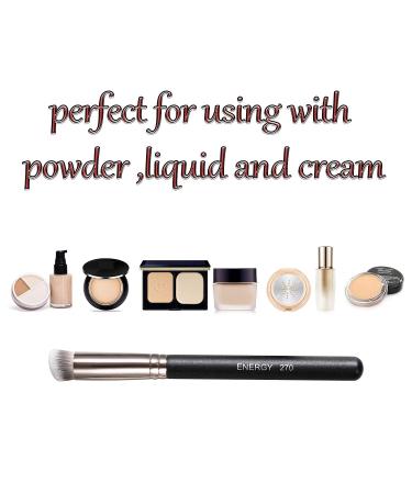 Energy Medium-Angled Flat Concealer Brush | Contour Makeup Brush for Eye Area | Perfect Gift for Women - 13.2g - Buy Online on GoSupps.com