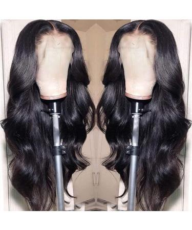 ALTERYOU Body Wave Lace Front Human Hair Wig 16 180% Density Pre Plucked Brazilian Virgin Hair for Black Women, 13x4 HD Lace Front Glueless with Baby Hair - Natural Color - Buy Online on GoSupps.com