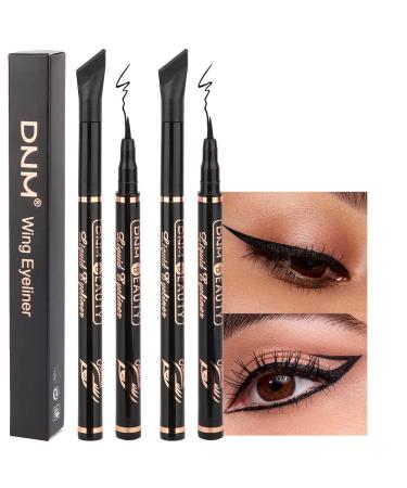 Kaely 2Pcs Black Liquid Wing Eyeliner Stamp Eye Pencil Makeup Sets Waterproof Color Eye Liners Stamps Shapes Eyeliner Stencils for Eyes delineador de ojos contra el agua maquillaje para mujer 1&1 2 Count (Pack of 1) Blac...