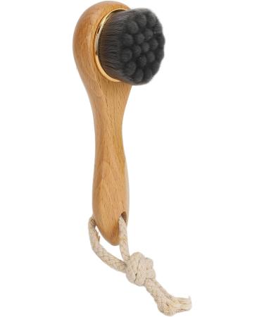 Manual Facial Cleansing Brush Manual Wooden Face Scrubber with Long Handle Ultra-Soft Deep Cleansing for Home - Buy Online on GoSupps.com