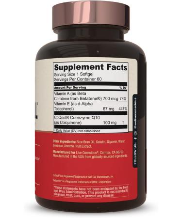 CoQWell CoQ10 Heart, Brain & Vascular Health Support | High-Absorption Patented CoQsol | 60 Softgels - Buy Online on GoSupps.com