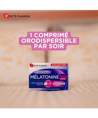 Fort Pharma - Melatonin 1900 Flash Eco Format | Melatonin 1.9mg Sucking Tablets - Fast Action | Sleep Supplement | Sleep Faster Sleep Supplement | 60 orodispersible tablets 1/day - Buy Online on GoSupps.com
