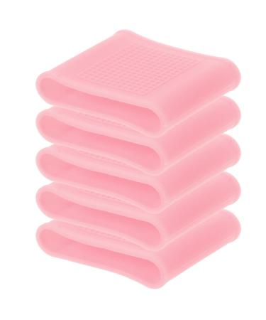 VANZACK 5pcs Finger Sleeve Protectors Silicone Finger Cots Golf Finger Cover Cap Finger Support for Golf Basketball Rugby Cracked Finger Pink
