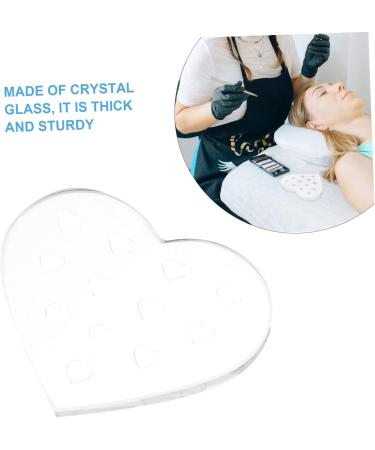 Hair Drop Glue Tool - Round Glass Pallet for Eyelash Extensions | Eyelash Organizer & Sticking Tool - 6.5x5.5cm Transparent - Buy Online on GoSupps.com