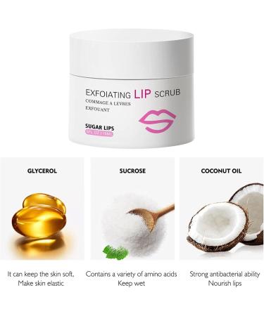  Duqulle Lip scrub with sugar exfoliating and moisturizing lip scrub moisturizing cream for dry lips lip scrub moisturizing cream for men and women - Buy Online on GoSupps.com