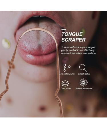 Stainless Steel U Shape Tongue Scraper - Portable Rose Gold Tongue Brush for Oral Care | Best Tongue Cleaning Tool for Adults - Buy Online on GoSupps.com
