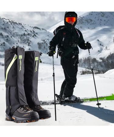 LIXADA Outdoor Waterproof Gaiters - Breathable Snow Hiking Gaiters for Climbing & Skiing | Unisex Black for Adults & Children - Buy Online on GoSupps.com