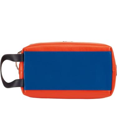 Shop DUDU Handmade Leather Beauty Case for Travel | Stylish Toiletry Bag for Men & Women | 2 Compartments Navy - Buy Online on GoSupps.com