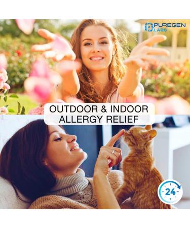 Puregen Labs Allergy Relief Loratadine 10mg 300 Tablets 24 Hour Non-Drowsy Antihistamine Allergy Medicine for Runny Nose Sneezing Itchy Watery Eyes - Buy Online on GoSupps.com