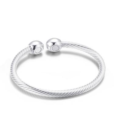 Magnetic Bracelet Women Men Health Arthritis Pain Relief Therapy Pain Relief Silver