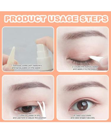XL Size Hooded Eyes Eyelid Tape Kit - Invisible Lace Double Eyelid Sticker with Fork Rods and Tweezers - Buy Online on GoSupps.com
