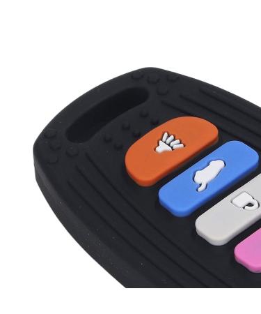 Flexible Silicone Car Remote Control Teether | Safe Baby Teething Toy for Gum - Black - Buy Online on GoSupps.com