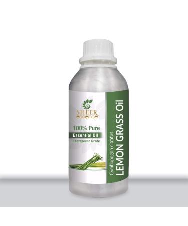 Lemon Grass Oil -(Cymbopogon Citratus)- Essential Oil 100% Pure Natural Undiluted Uncut Therapeutic Grade Oil 33.81 Fl.OZ 33.81 Fl Oz (Pack of 1)