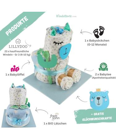 Buy Windulent Cake Alpaka - Perfect Blue Birth & Baptism Gifts for Boys - Unique Puller & Pinkel Party Treats - Buy Online on GoSupps.com