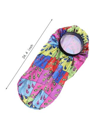 Colorful Peacock Vinyl Quote Me Extra Long Satin Bonnet Sleep Cap for Braids and Loose Hair - Buy Online on GoSupps.com