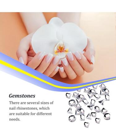 dijiusidy 50 Pieces Glass Crystal Set Eye-catching Personalized Nail Art Rhinestones DIY Handcraft Manicure Accessories for Card Making Crystal White - Buy Online on GoSupps.com