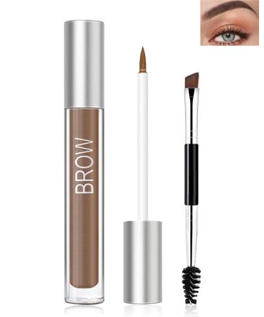 Tinted Brow Gel- Auburn Tinted Thickening Eyebrow Gel Brow Fast Sculpt Volumizing Eyebrow Glue Waterproof Long-Lasting Transfer-Proof Eyebrow Mascara Makeup with Brow Tool & Brush (0.106 Oz)-05# 05# Auburn