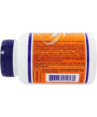 NowFoods Calcium Hydroxyapatite Capsules - 120 Count - Buy Online on GoSupps.com