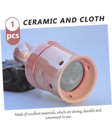 Beavorty Peach Blossom Moxibustion Ceramic Bottle - Smoke-Free Moxa Tank & Chinese Massage Tools - Roller Massager & Gua Sha Cup in Pink Fabric Box - Buy Online on GoSupps.com