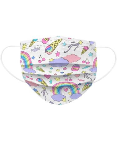 Children's Bandana Disposable Face Veil Industrial 3Ply Ear Loop 50PC - Buy Online on GoSupps.com