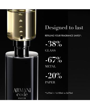Armani Beauty - Code - Parfum - Cologne for Men - Fresh & Aromatic Men s Fragrance - Bergamot Clary Sage Tonka Bean Notes 2.5 Fl Oz (Pack of 1) - Buy Online on GoSupps.com