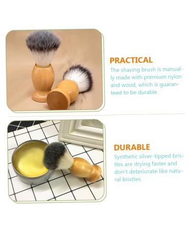 Minkissy 2-in-1 Stainless Steel Shaving Brush & Scrubber - Premium Beard Grooming Accessory for Men - Perfect Hair Removal Stencil & Tool - Buy Online on GoSupps.com