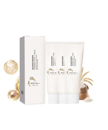 Rice Probiotic Sunscreen | Korean Face Sunscreen | Face Moisturizer | Hydrating Sunscreen | Rice Extract Sunscreen Spf 50+ | Protective Sunscreen (3PC)