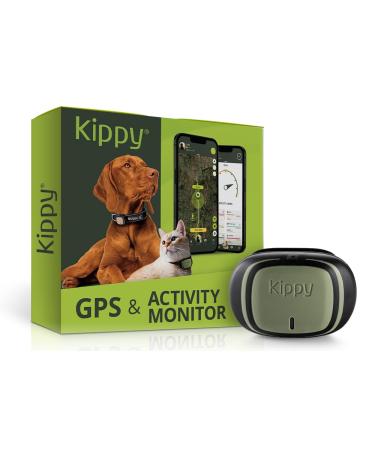 Kippy Evo GPS dog teachers for dogs water-repellent with all-round persecution GPS for dogs for dogs with notifications about dog activities dedicated app green