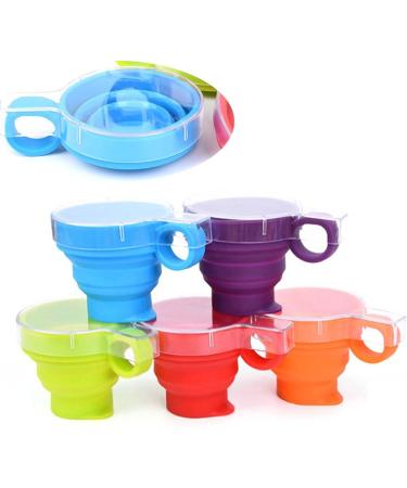 Digjobk Silicone Toothbrush Mug - Foldable Portable Retractable Mini Cup for Travel & Outdoor - Violet Color - Buy Online on GoSupps.com