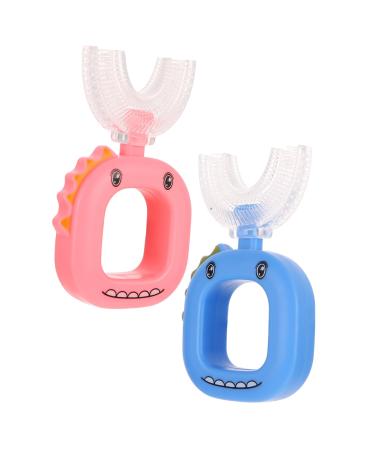 Partykindom 2st U-shaped toothbrush for children Children's manual and brush Tools for toddlers You give mouth cleaner a manual U-shape U-toothbrush pp baby products for children household