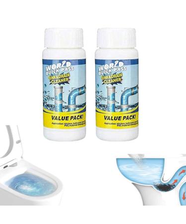 Wild Tornado Pipe Dredge Deodorant - Powerful Sink and Drain Cleaner Pipe Cleaner - Quick Foaming Toilet Cleaner - Dredge Agent for Kitchen and Toilet Pipes - Powder Cleaning Tool (2pcs)