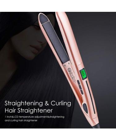 2 in 1 Electric Hair Straightener Curler with LED Display - Adjustable Temperature Ceramic Iron for All Hair Types - International Shipping - Buy Online on GoSupps.com
