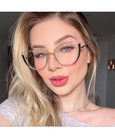 Xuan +1.5 Anti-Blue Light Reading Glasses for Women - Stylish Metal Cat Design Computer & Visual Aid in White - Buy Online on GoSupps.com