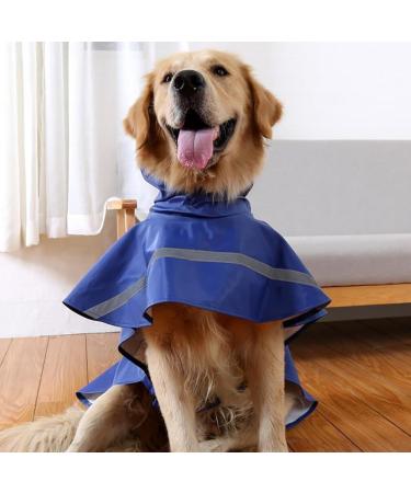 Ocsoso Waterproof Dog Coat with Hood - Adjustable Rain Jacket for Small & Medium Dogs Cats & Kittens - Blue S - Buy Online on GoSupps.com