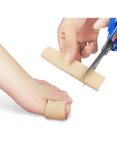 HEALIFTY Silicone Toe Sleeves - Cuttable Toe Tubes for Pressure Pain Relief - Size S 15CM - Khaki - Buy Online on GoSupps.com