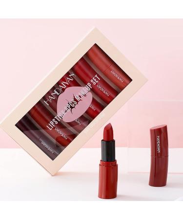 KIMIEYE 6Pcs Matte Lipstick Gift Pack Set - Long Lasting & Waterproof Crayon Lipstick - Smooth Texture, Matte Finish - Up to 24 Hours Wear - 0.74oz (SET A) - Buy Online on GoSupps.com