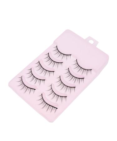 POPETPOP 5 Pairs Fake eyelashes 3D Faux Lashes Cat Eyes Eyelashes long eyelash beauty accessories Fluffy Volume Lashes makeup eyelash flexible woman False Eyelashes chemical fiber