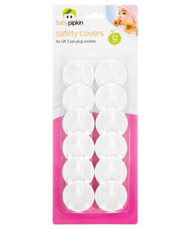 ALANNAHS ACCESSORIES 12 X Home Socket Plug Safety Covers Baby & Child Proof 3 Pin Proof Guard Protect