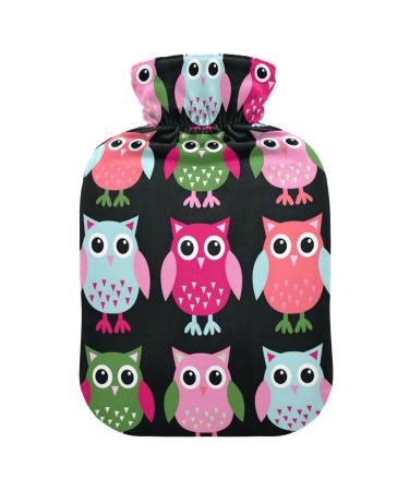 Hot Water Bottles with Cover Cute Owl Hot Water Bag for Pain Relief for Women Girls Kids Hot Water Bottle Water Bag 2 Liter
