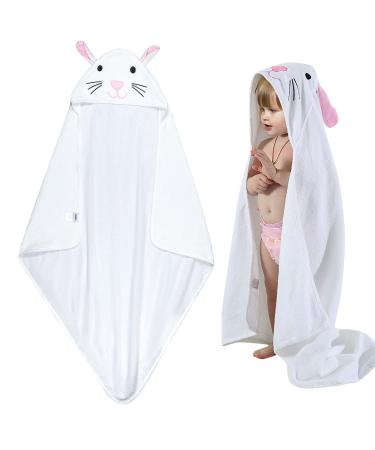 Flyish Direct bathing poncho with hood 100% cotton baby towel hood baby bathing poncho newborn hooded towel 70x70 cm white 70*70cm