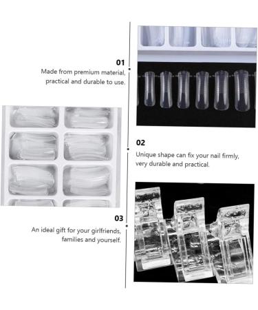 DOITOOL 1 Set Nail Set Nail Art Kit De Manicura Reusable Acrylic Nails Dual Nail Mold Nail Clip Lengthening Nail Tips Clip Nail Gel Manicure Nail Pen Stainless Steel and Nylon Fiber White - Buy Online on GoSupps.com