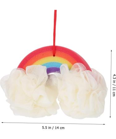 Ipetboom 1pc Rainbow Bath Ball Shower Pouf Shower Back Scrubber Metal Hairpin Stick Infant Tub Irish Accessories for Women Animal Pouf Loofah Kids Sponge Makeup Take a Bath Child - Buy Online on GoSupps.com