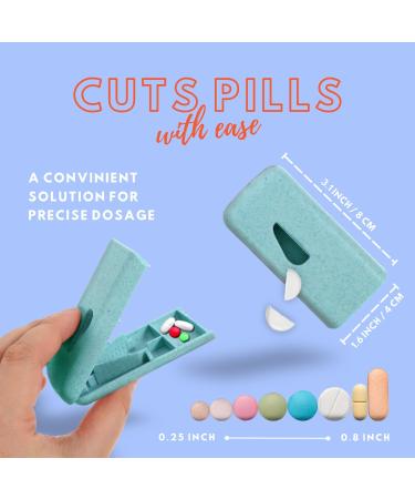 Moisture Proof Pocket Pharmacy | Travel Medicine Organizer Pill Pockets & Cutter for Pills & Vitamins (Blue - Buy Online on GoSupps.com
