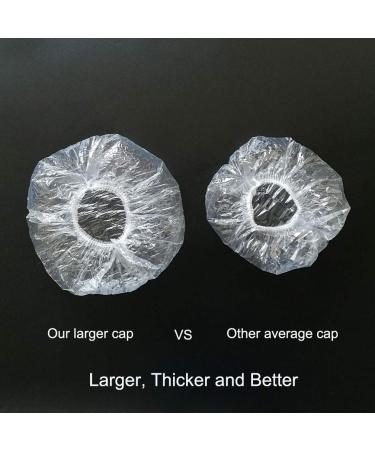 100 Pack Disposable Shower Caps - Waterproof Hair Processing Caps for Women, Men, Girls - Multi-Use Clear Transparent Caps by MrSunix - Buy Online on GoSupps.com
