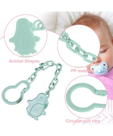 4 Set Pacifier Chains for Babies - Soft Pacifier Clips with Adapters for Toys | Perfect Baby Shower Gift - Buy Online on GoSupps.com