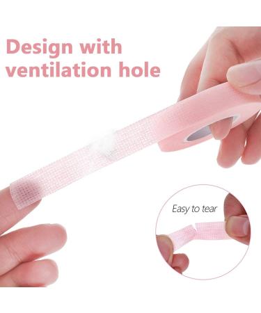 Pink Lash Tape Kit: 6 Rolls Breathable Micropore Fabric Adhesive Tape with Tweezers and Scissors - for Eyelash Extensions - Buy Online on GoSupps.com