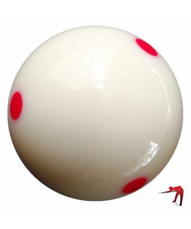 Loto AAA-Grade PRO Cup Standard Pool-Billiard Cue Ball with 6 Dots (2-1/4'', 6 oz) Red